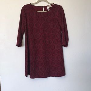 Red & Black Mini Dress